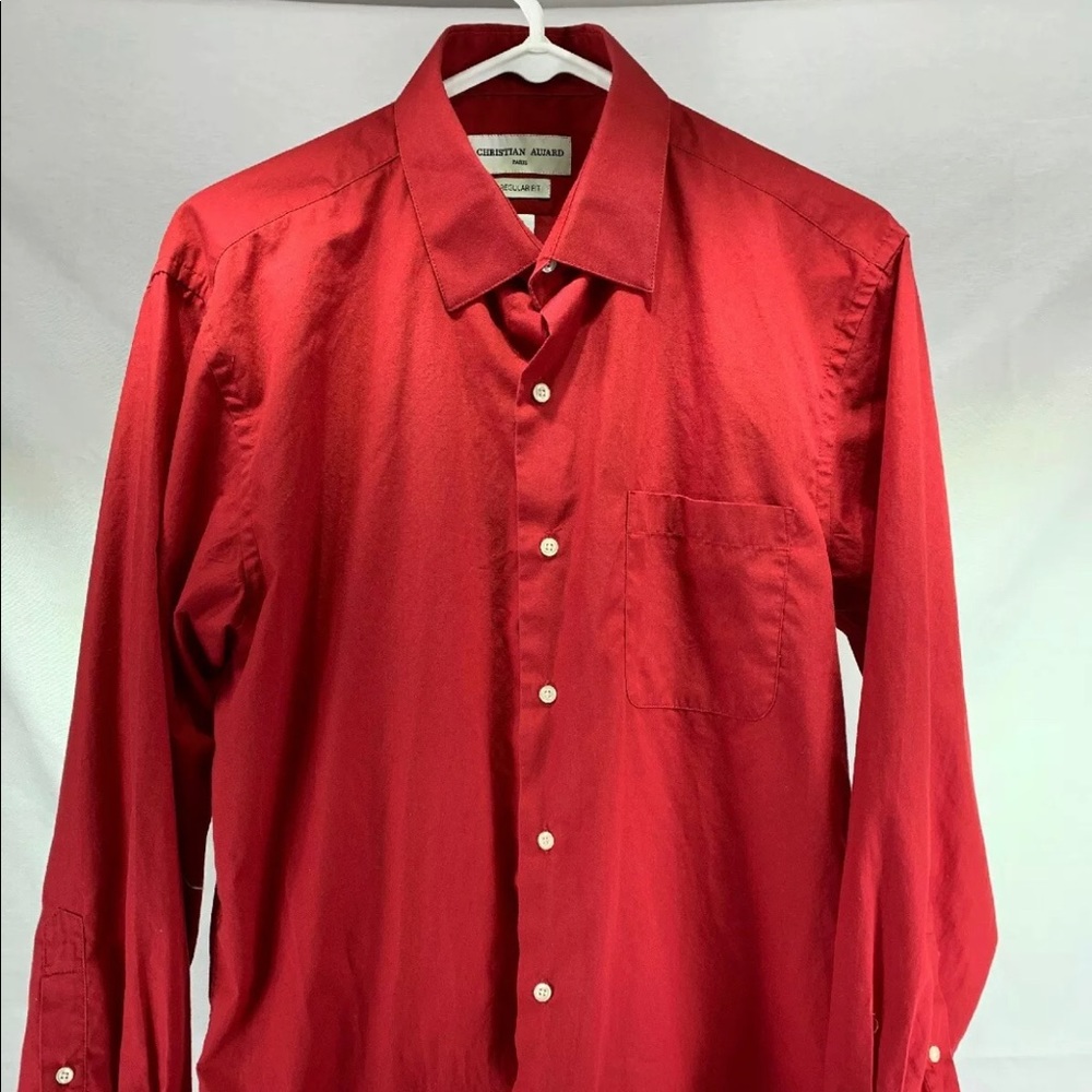 Men Christian Aujard Paris Red M 15/15 1/2 32/33